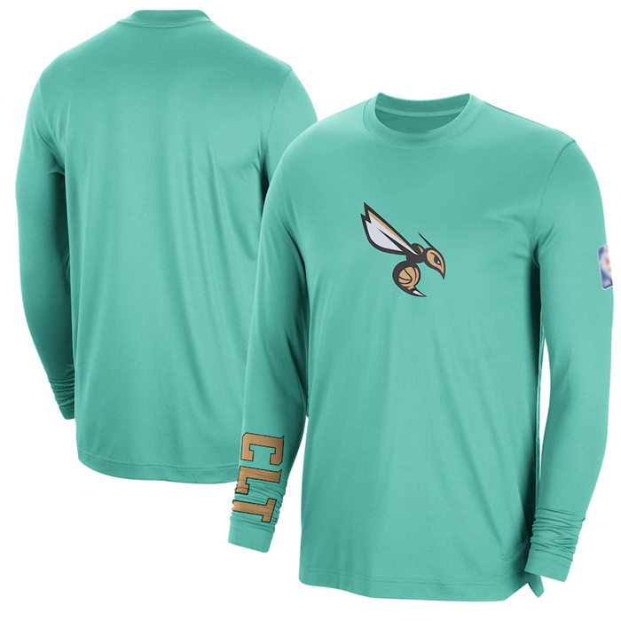 Men's Charlotte Hornets Teal2022/23 City Edition Essential Expressive Long Sleeve T-Shirt